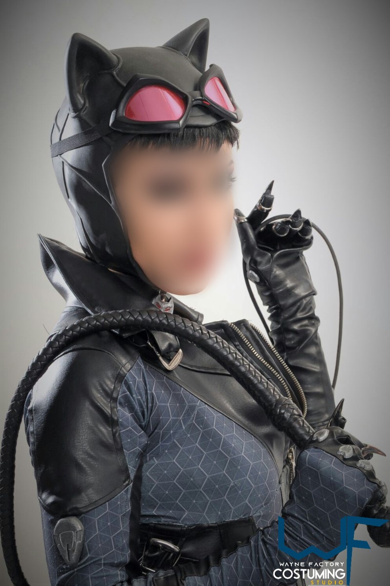 catwoman cosplay mask and goggles arkham knight city costume dc comics batman version