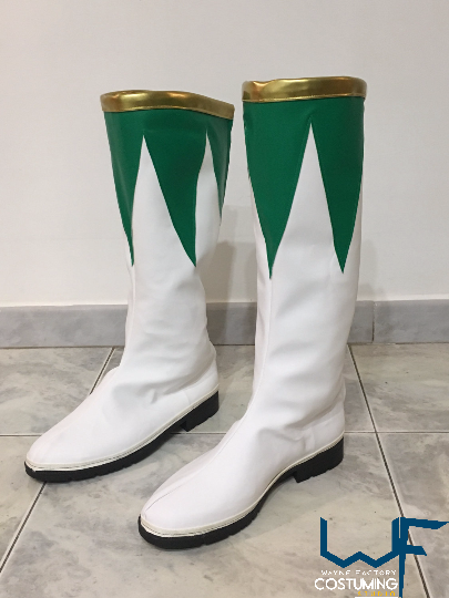 power ranger boots cosplay accessories mmpr red and green color