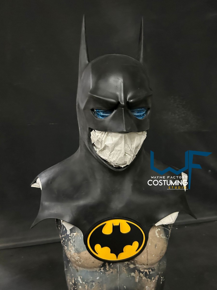 batman jla version justice league costume cosplay mask/cowl suit screen print tactical mask and version, superman vs batman armor logo emblem