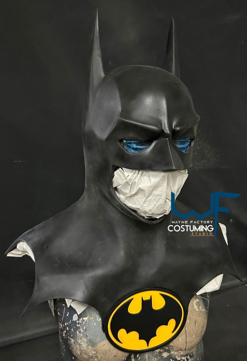 batman jla version justice league costume cosplay mask/cowl suit screen print tactical mask and version, superman vs batman armor logo emblem