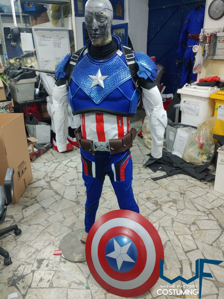 captain america avengers custom costume version cap original marvel comics cosplay inspired helmet belt harness shield