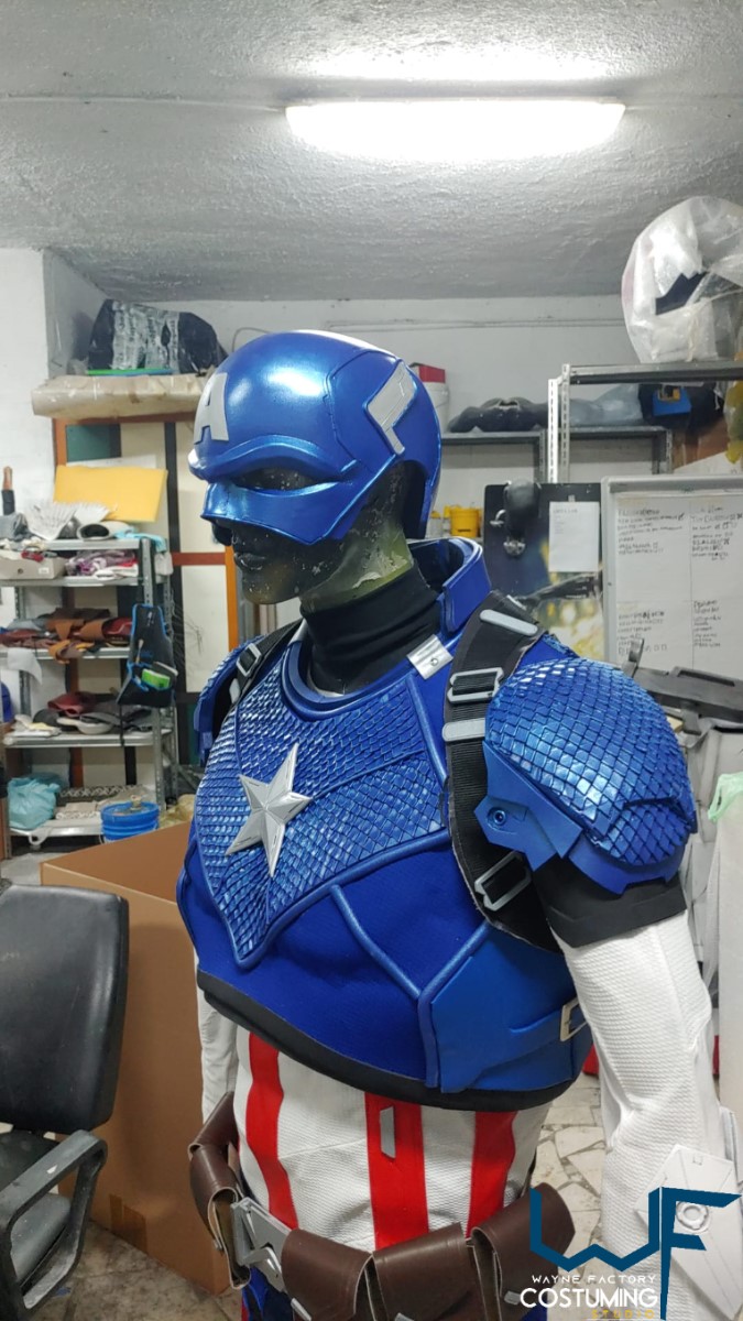 captain america avengers custom costume version cap original marvel comics cosplay inspired helmet belt harness shield