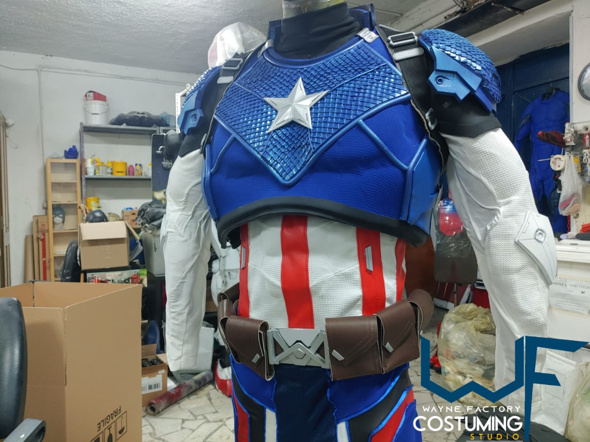 captain america avengers custom costume version cap original marvel comics cosplay inspired helmet belt harness shield