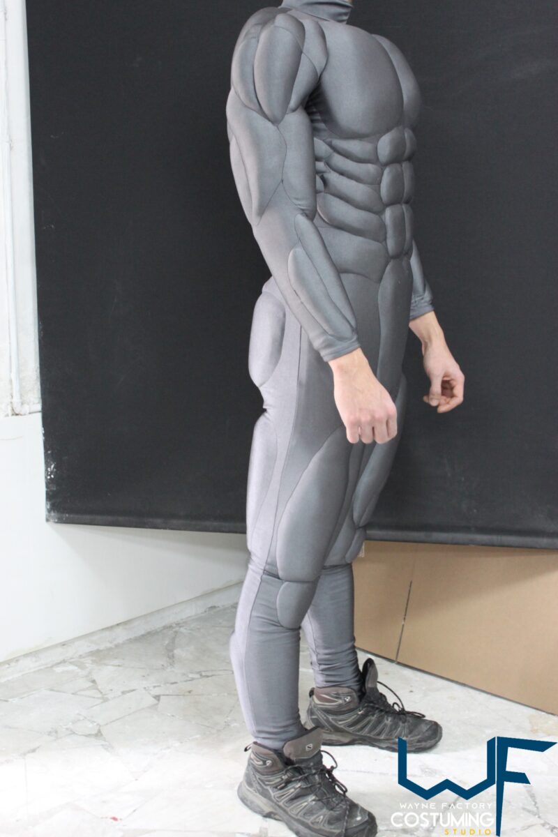muscle suit cosplay costume under suit foam pads superhero pump fitness spandex lycra