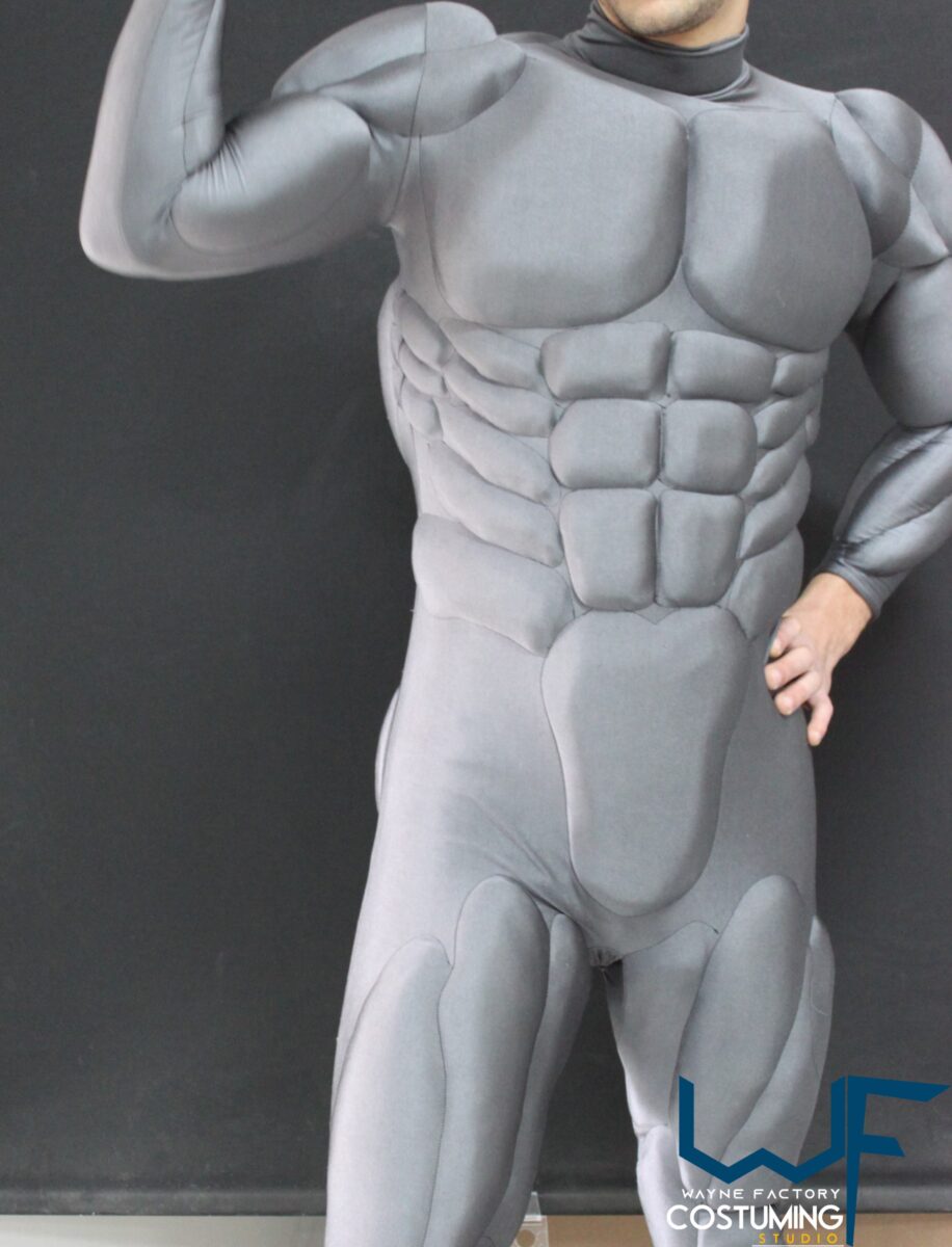 muscle suit cosplay costume under suit foam pads superhero pump fitness spandex lycra