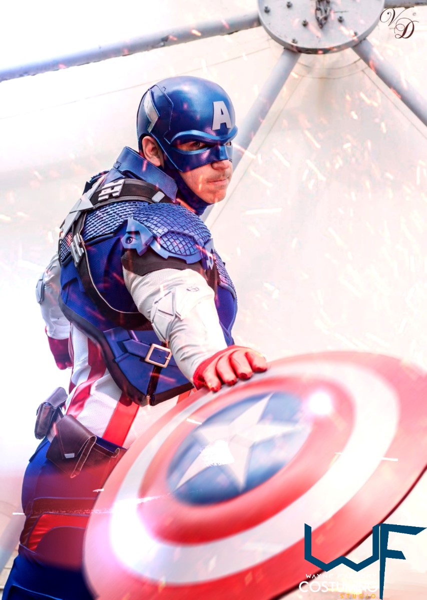 captain america avengers custom costume version cap original marvel comics cosplay inspired helmet belt harness shield