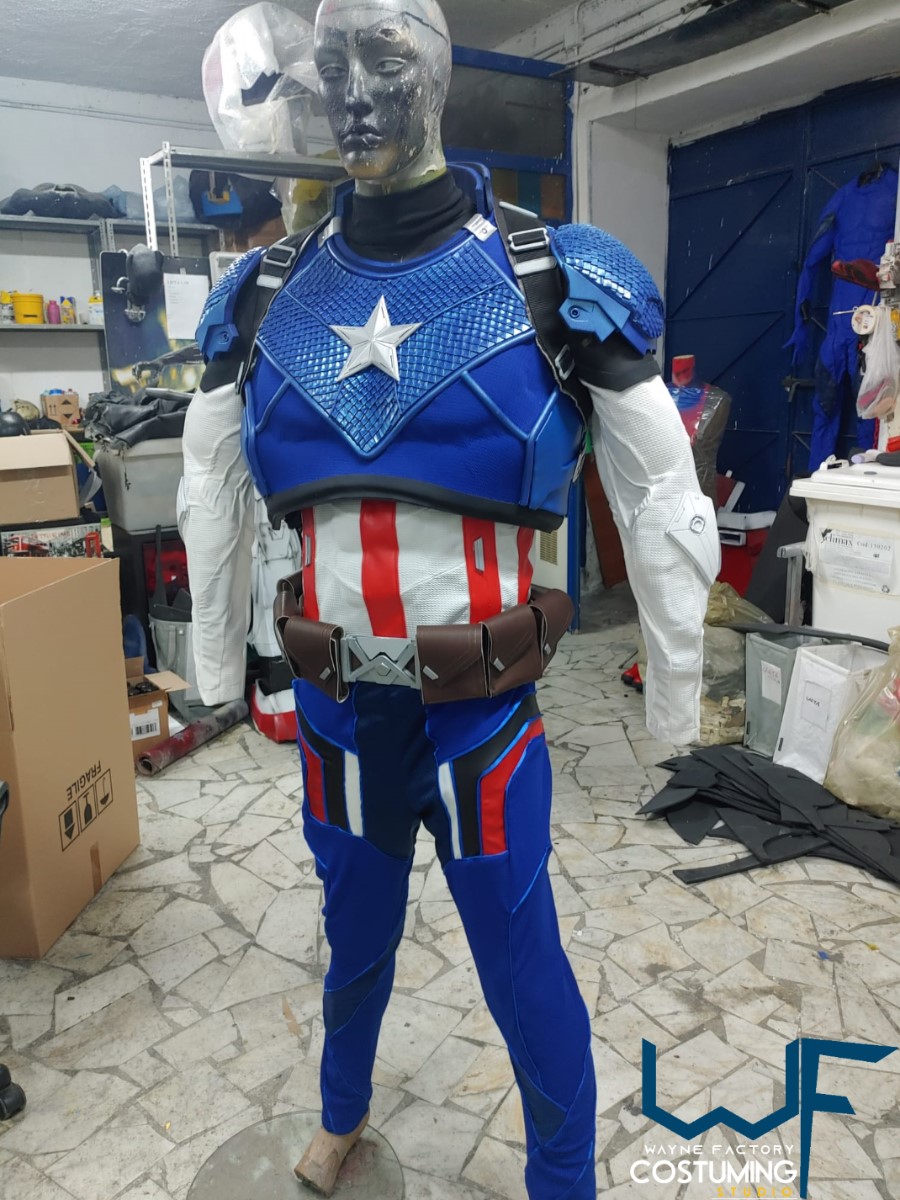 captain america avengers custom costume version cap original marvel comics cosplay inspired helmet belt harness shield