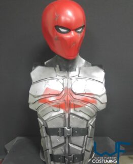 red hood armor dc comics cosplay inspired with helmet