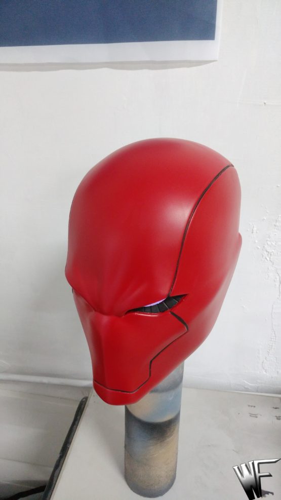 Red hood cosplay helmet