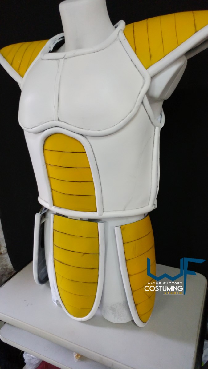 vegeta armor and muscle suit cosplay costume inspired dragon ball
