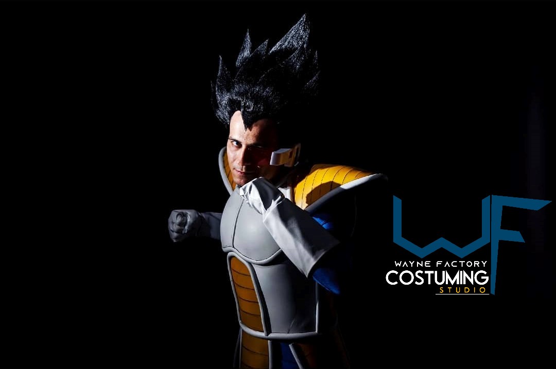 vegeta armor and muscle suit cosplay costume inspired dragon ball