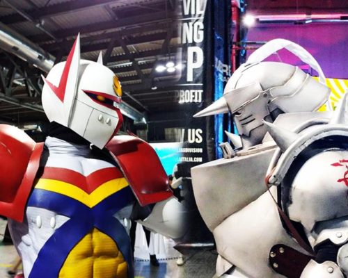 Cartoomics 2019 waynefactory cosplay costuming with armor cosplay and superhero
