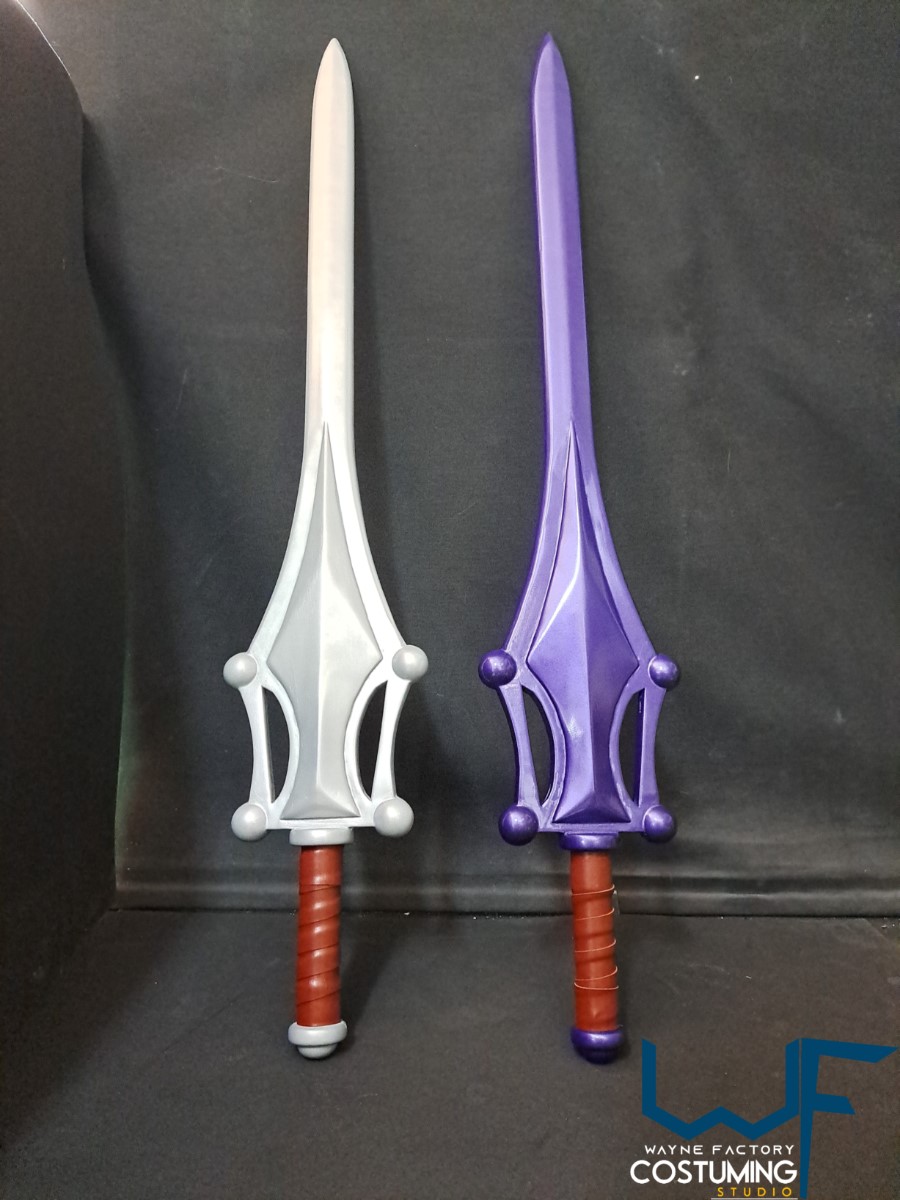 Power Sword He-Man Masters of the Universe cospay costume inspired weapon silver and purple motu