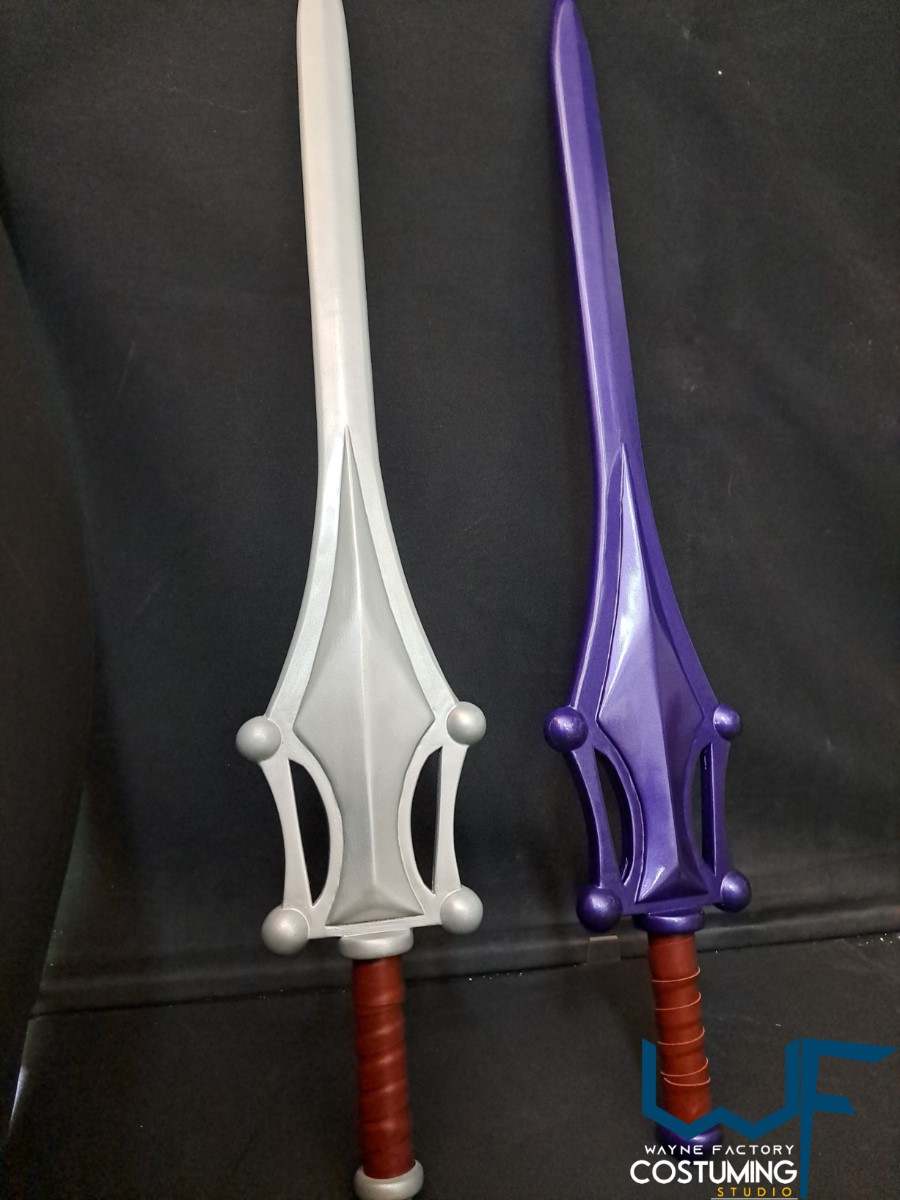Power Sword He-Man Masters of the Universe cospay costume inspired weapon silver and purple motu