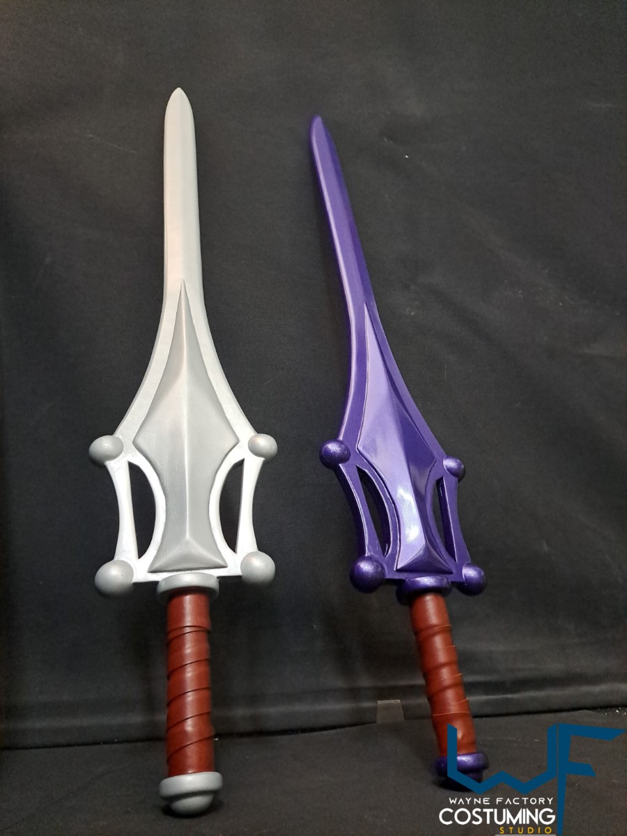 Power Sword He-Man Masters of the Universe cospay costume inspired weapon silver and purple motu