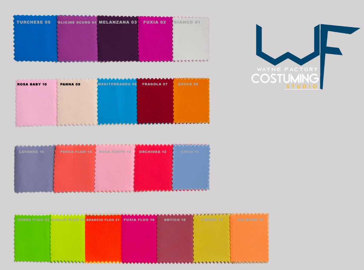 Lycra/Spandex Matte- BIELASTIC and stretchable 4 way Stretch 56 colors always available. 100% Made In Italy.