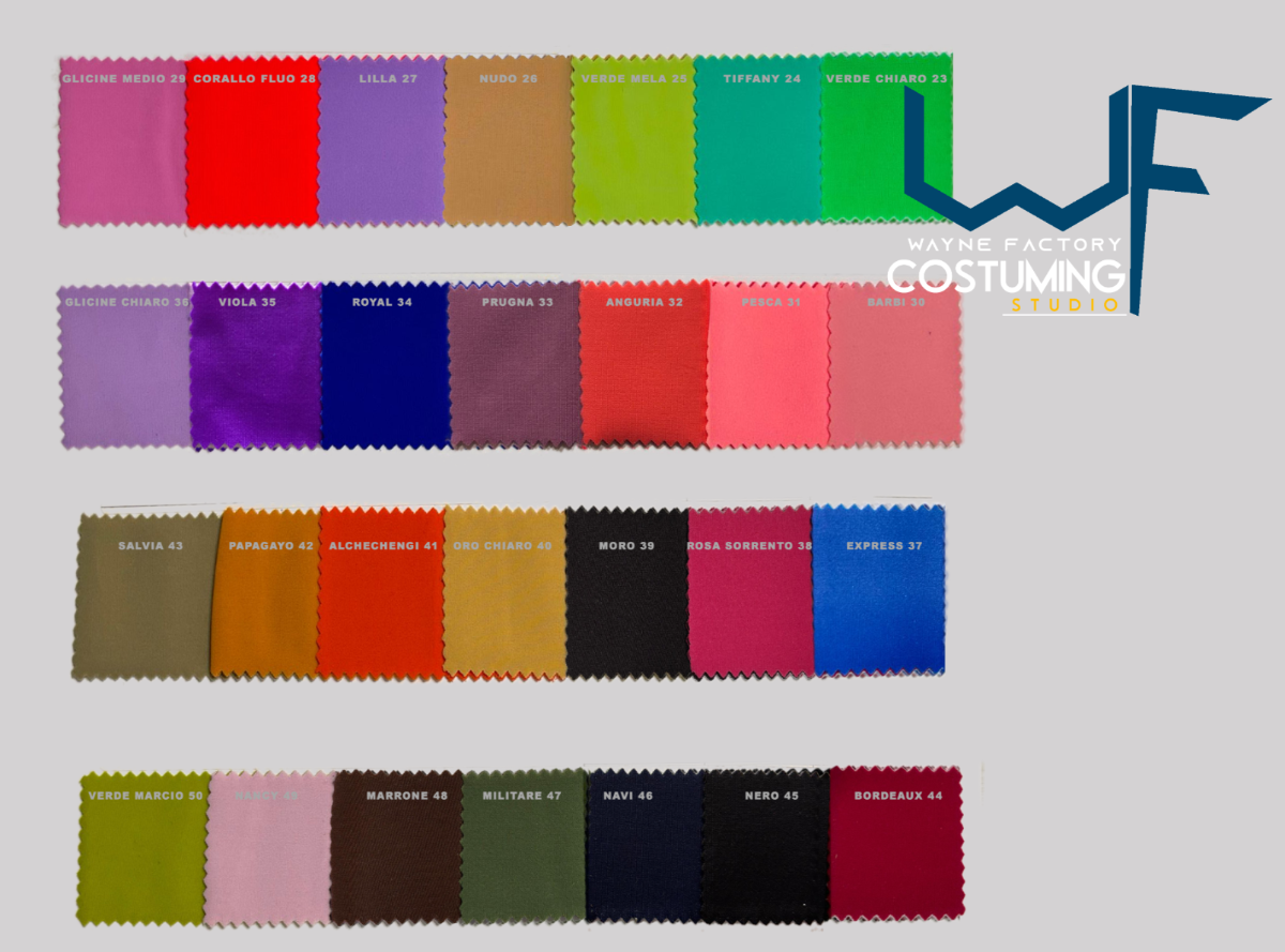 Lycra/Spandex Matte- BIELASTIC and stretchable 4 way Stretch 56 colors always available. 100% Made In Italy.