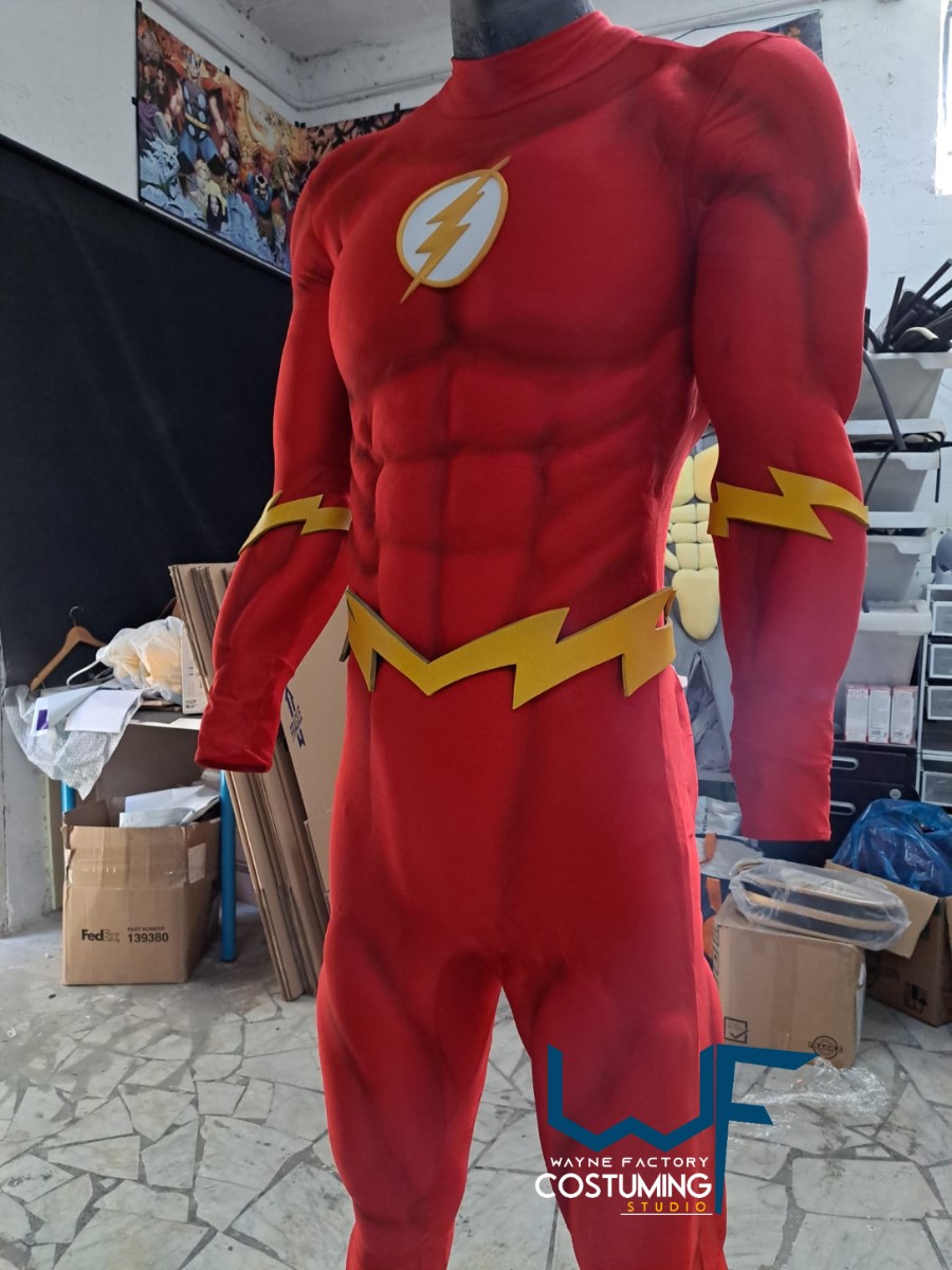 Muscle suit Red Flash cosplay costume Dc comics classic version