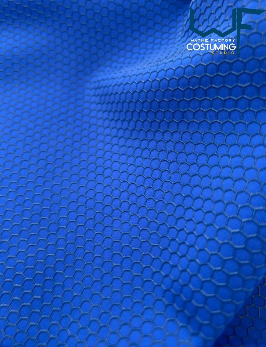 honey comb pattern texture screen printed fabric spandex lycra for cosplay and superhero elastic stretch tiles costume