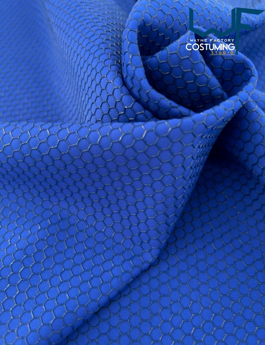 honey comb pattern texture screen printed fabric spandex lycra for cosplay and superhero elastic stretch tiles costume