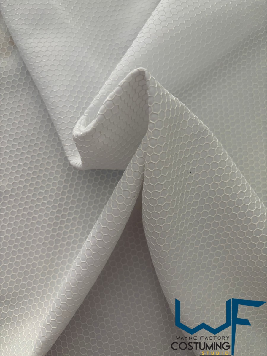 honey comb pattern texture screen printed fabric spandex lycra for cosplay and superhero elastic stretch tiles costume