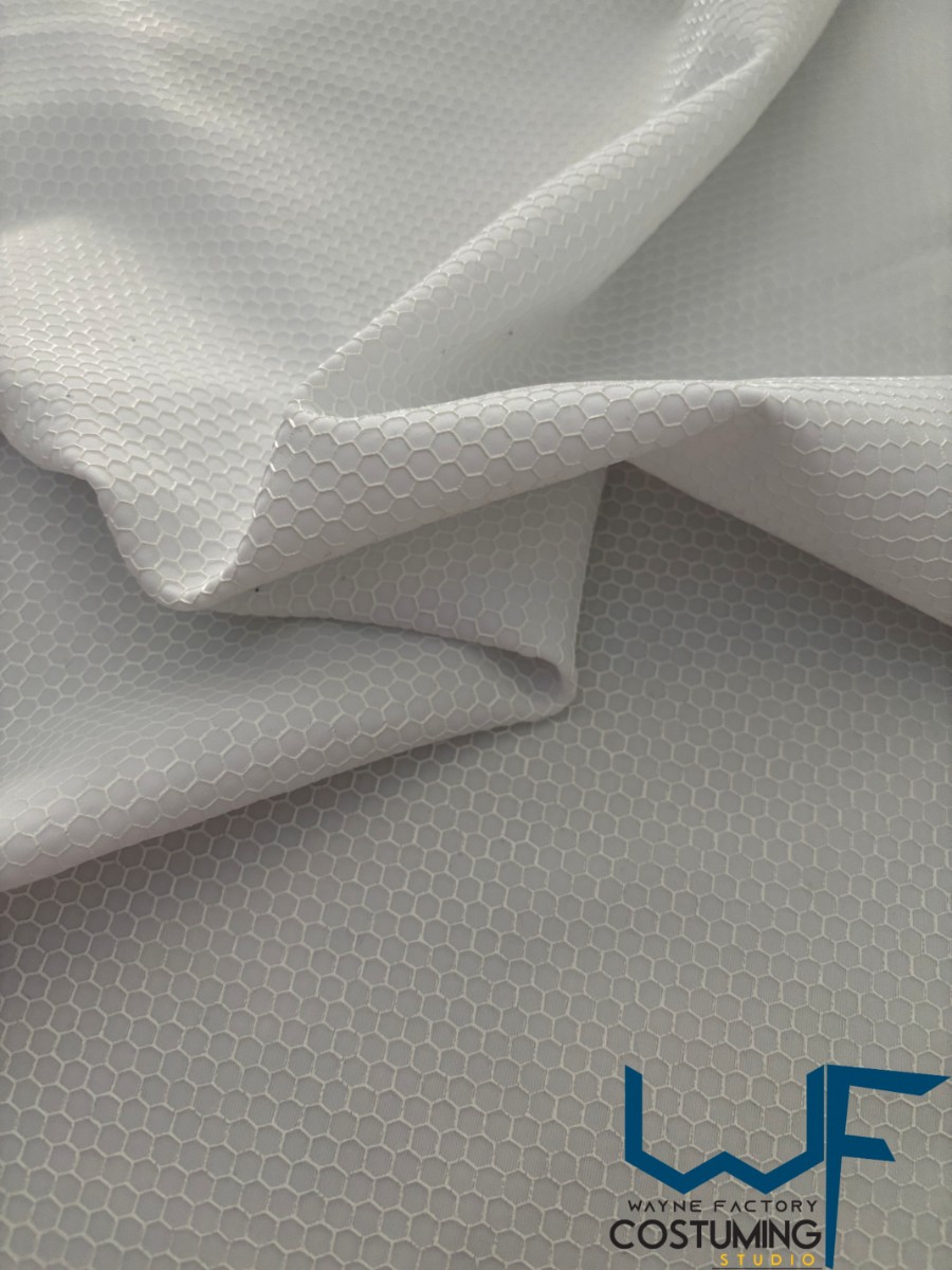 honey comb pattern texture screen printed fabric spandex lycra for cosplay and superhero elastic stretch tiles costume