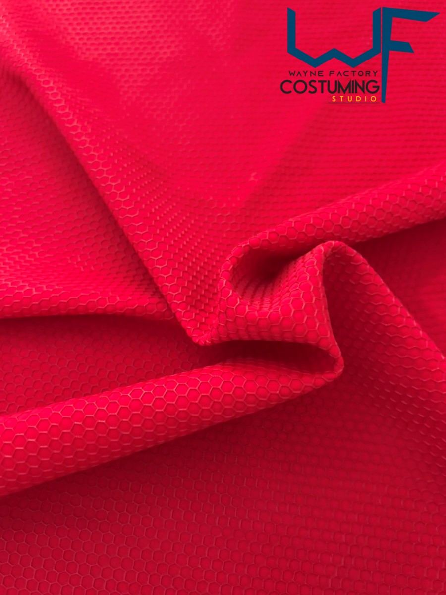 honey comb pattern texture screen printed fabric spandex lycra for cosplay and superhero elastic stretch tiles costume