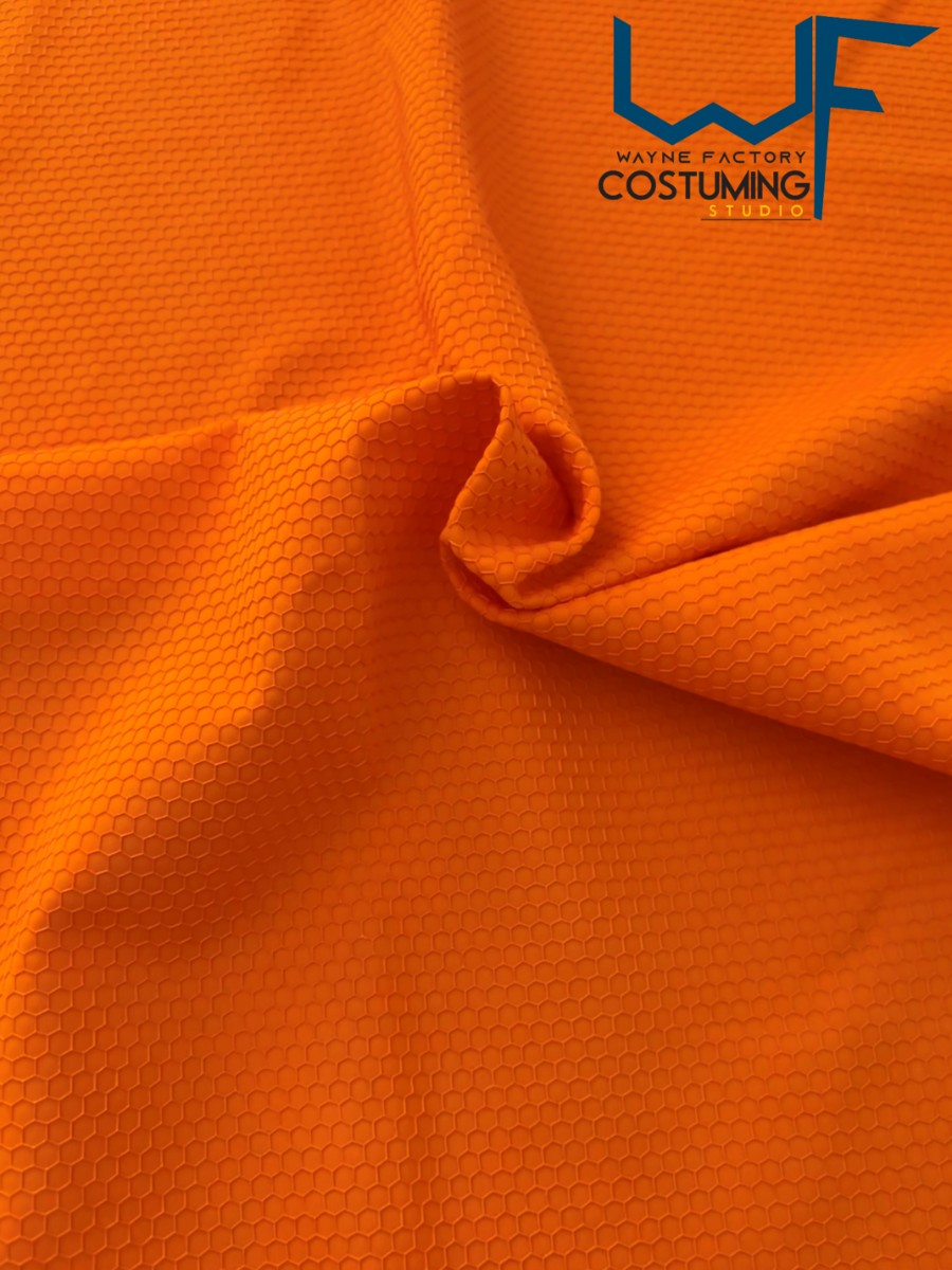 honey comb pattern texture screen printed fabric spandex lycra for cosplay and superhero elastic stretch tiles costume