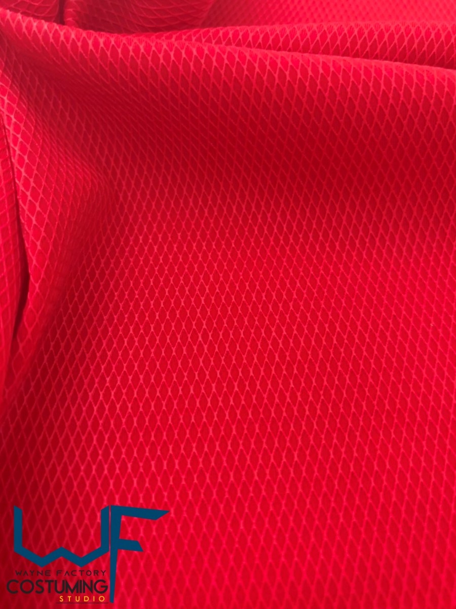 diamond mesh pattern texture screen printed fabric spandex lycra for cosplay and superhero elastic stretch tiles costume