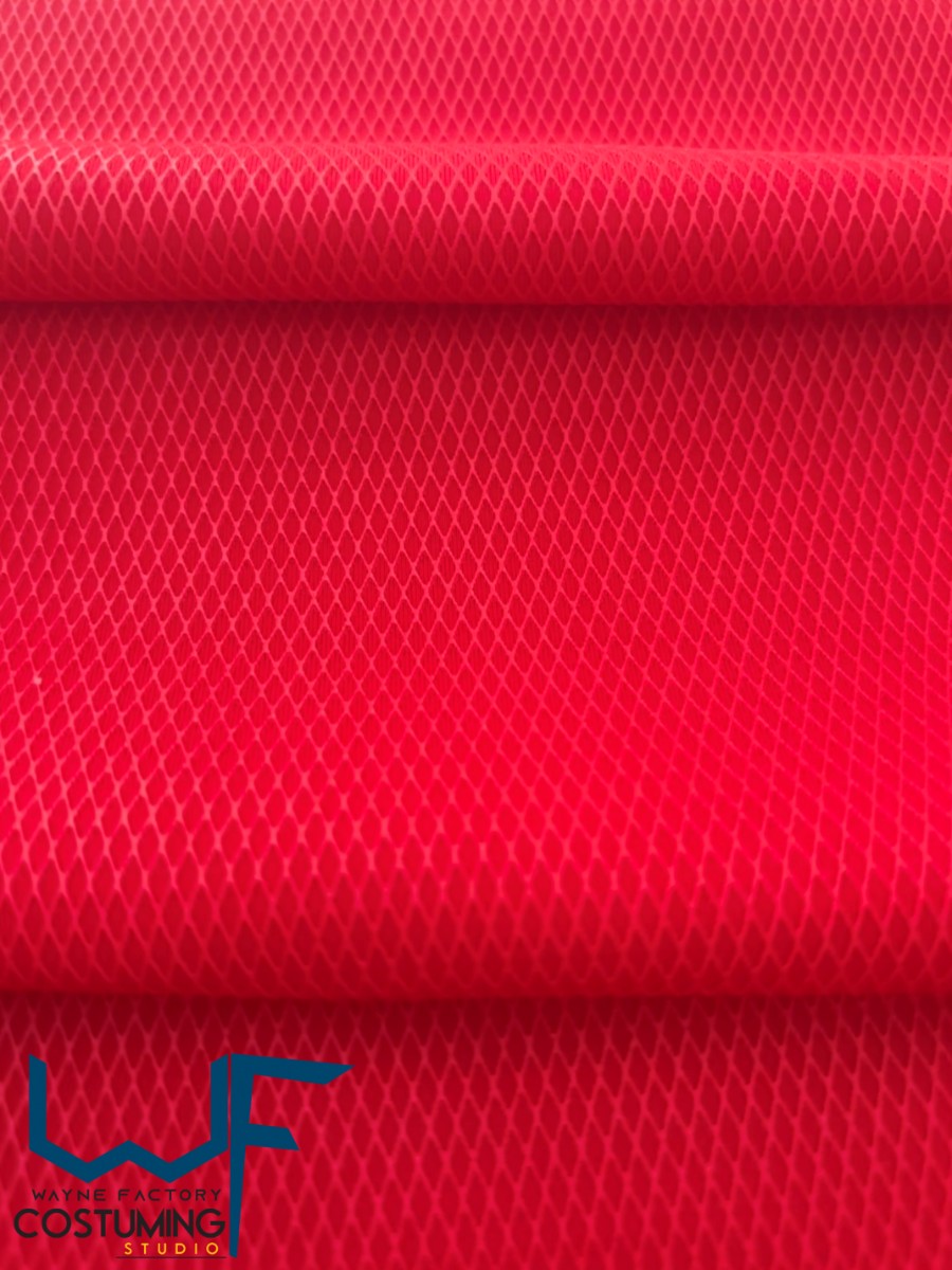 diamond mesh pattern texture screen printed fabric spandex lycra for cosplay and superhero elastic stretch tiles costume