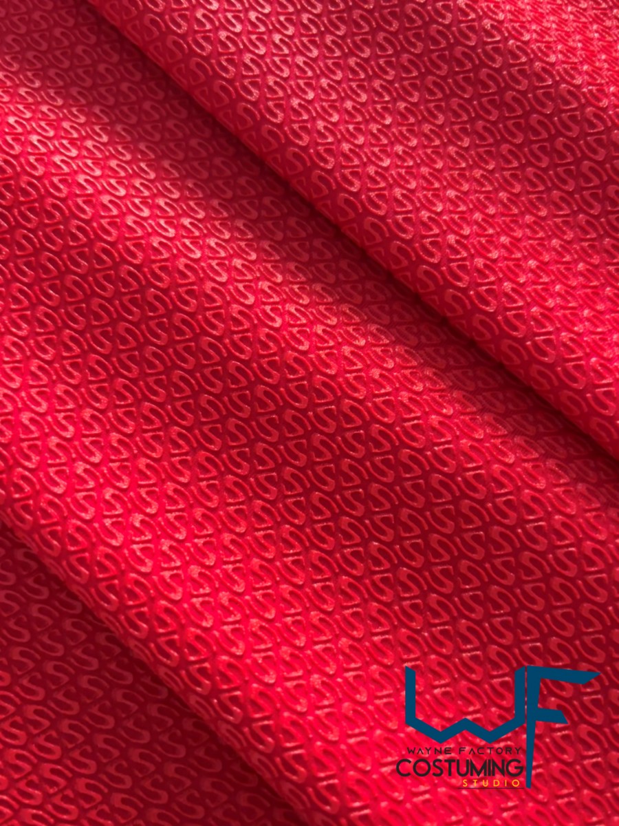 superman dc pattern texture screen printed fabric spandex lycra for cosplay and superhero elastic stretch tiles costume