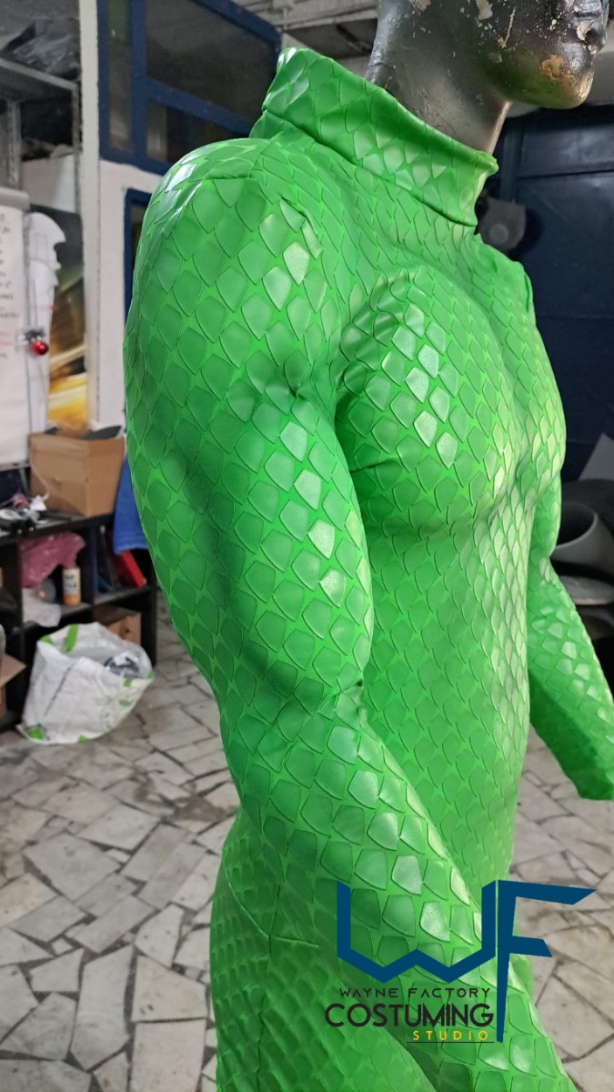 Muscle suit green goblin with screen printed fabric cosplay costume marvel comics superhero spiderman