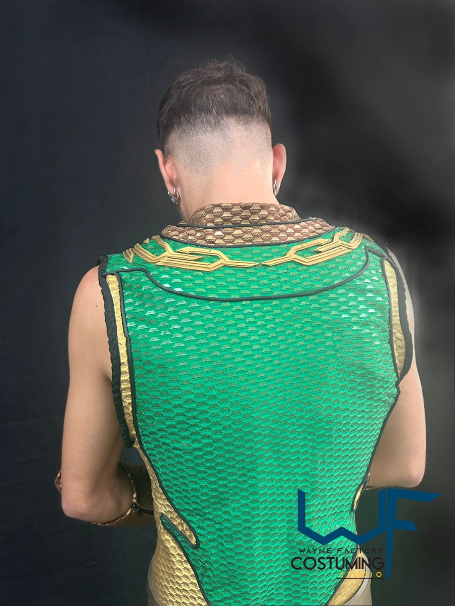 the deep homelander cosplay props and costume inspired amazon series tv show the boys screen printed fabric