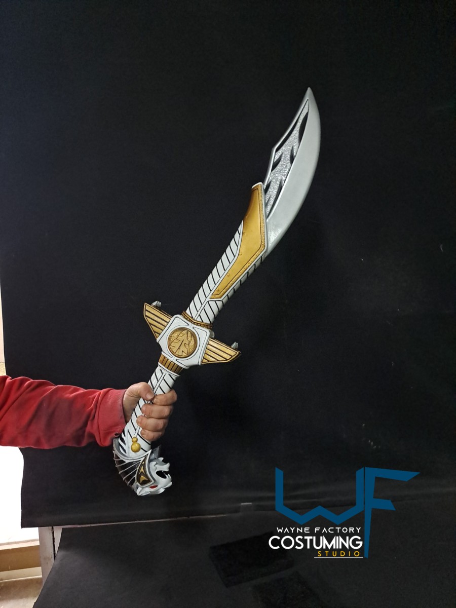 saba sword tommy oliver mighty morphin power rangers white mmpr weapon tigerzord old dragonzord dragon dagger cosplay props accessories inspired