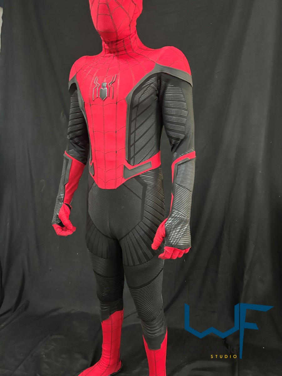 spiderman far from home costume cosplay with screen print fabrics marvelc comics cinematic costuming