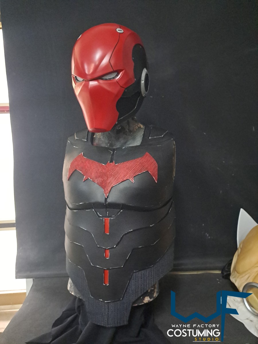 red hood dc comics helmet cosplay inspired resin cast eva foam film props batman family