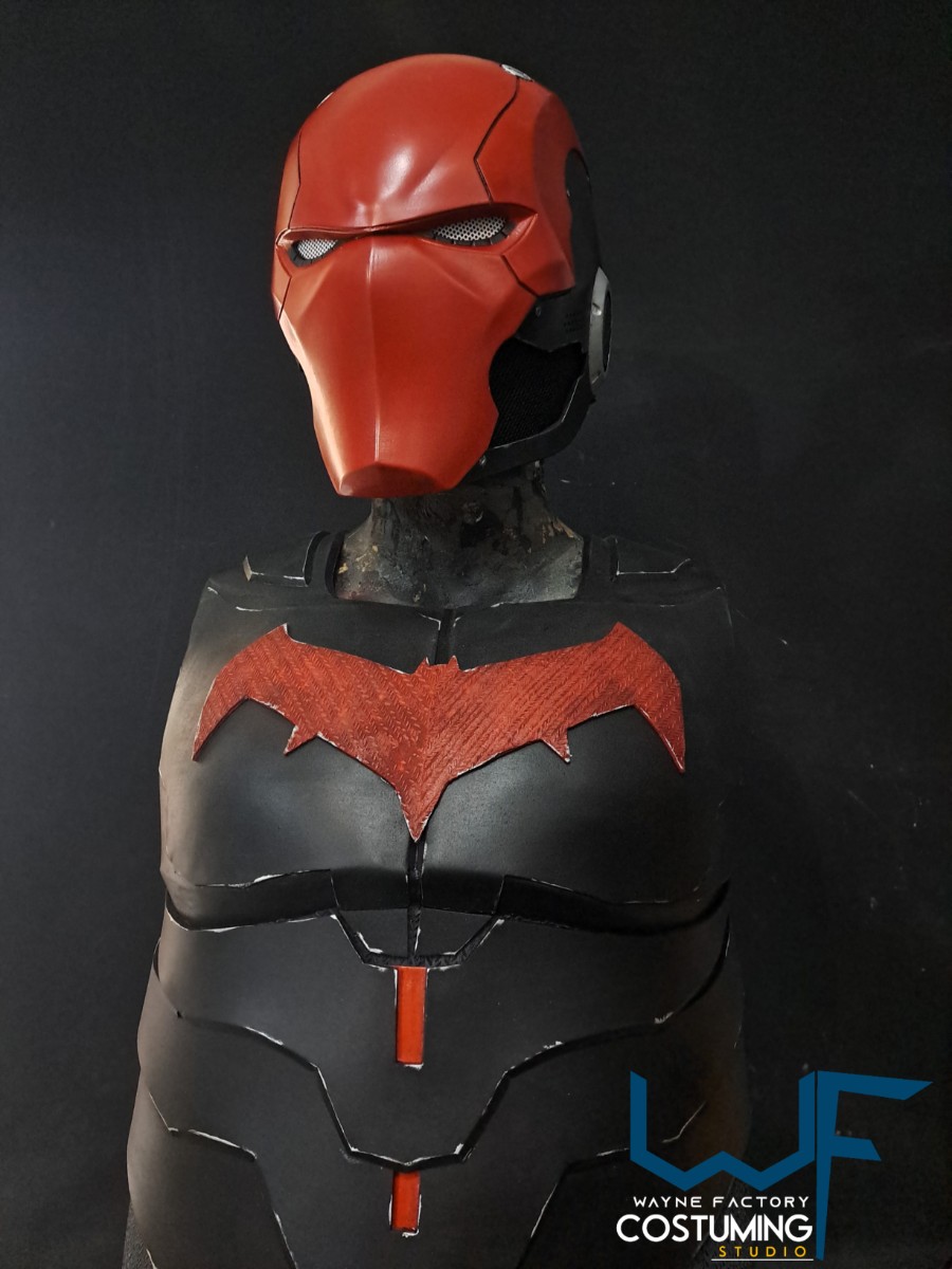 red hood dc comics helmet cosplay inspired resin cast eva foam film props batman family