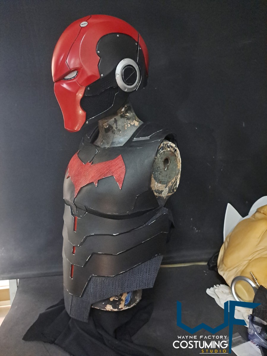 red hood dc comics helmet cosplay inspired resin cast eva foam film props batman family