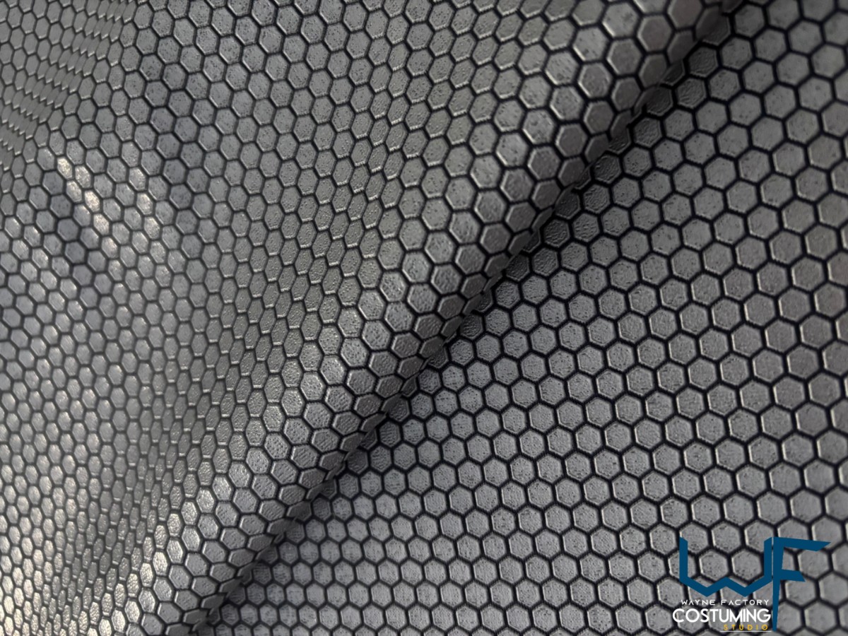 honey comb full fabric silicon ink rised reliefs pattern texture screen printed fabric spandex lycra for cosplay and superhero costume studio cinema elastic stretch tiles costume