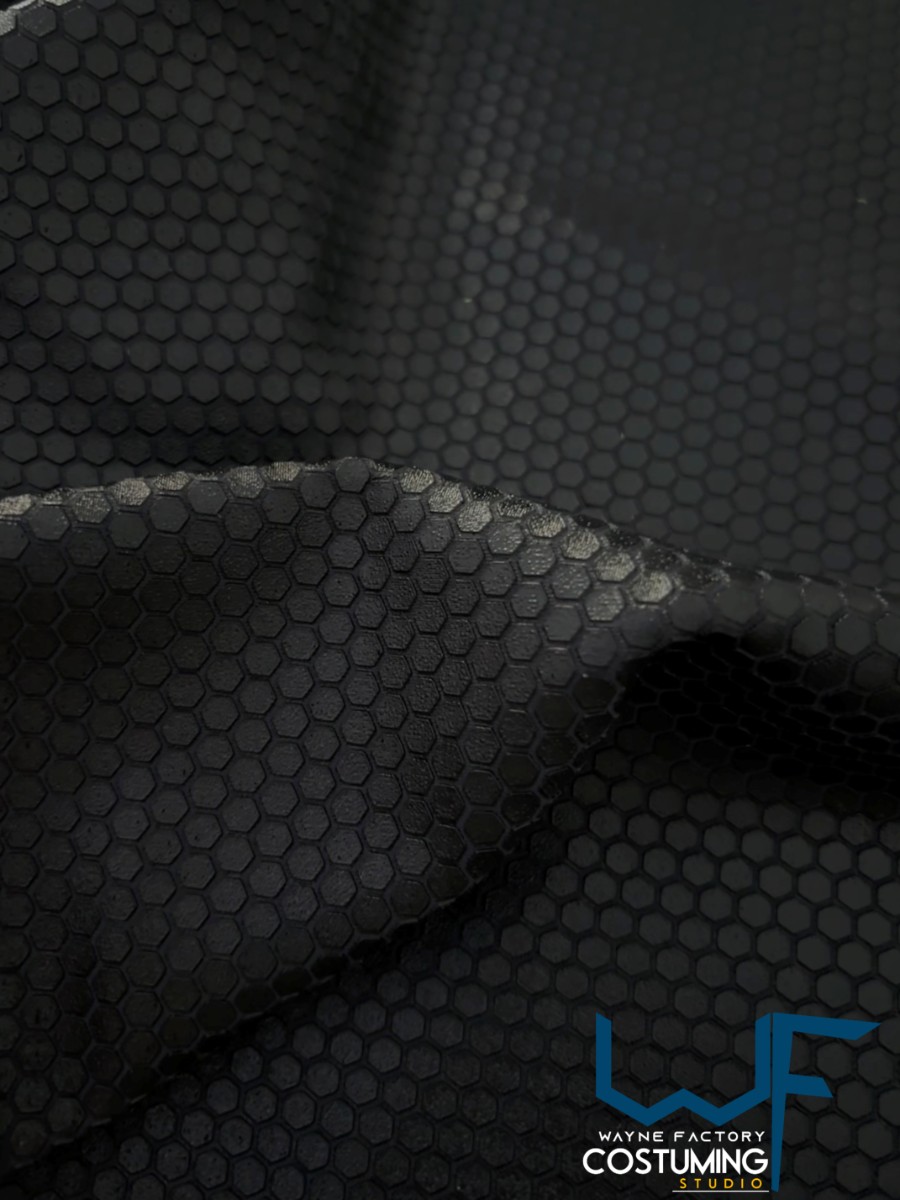 honey comb full fabric silicon ink rised reliefs pattern texture screen printed fabric spandex lycra for cosplay and superhero costume studio cinema elastic stretch tiles costume